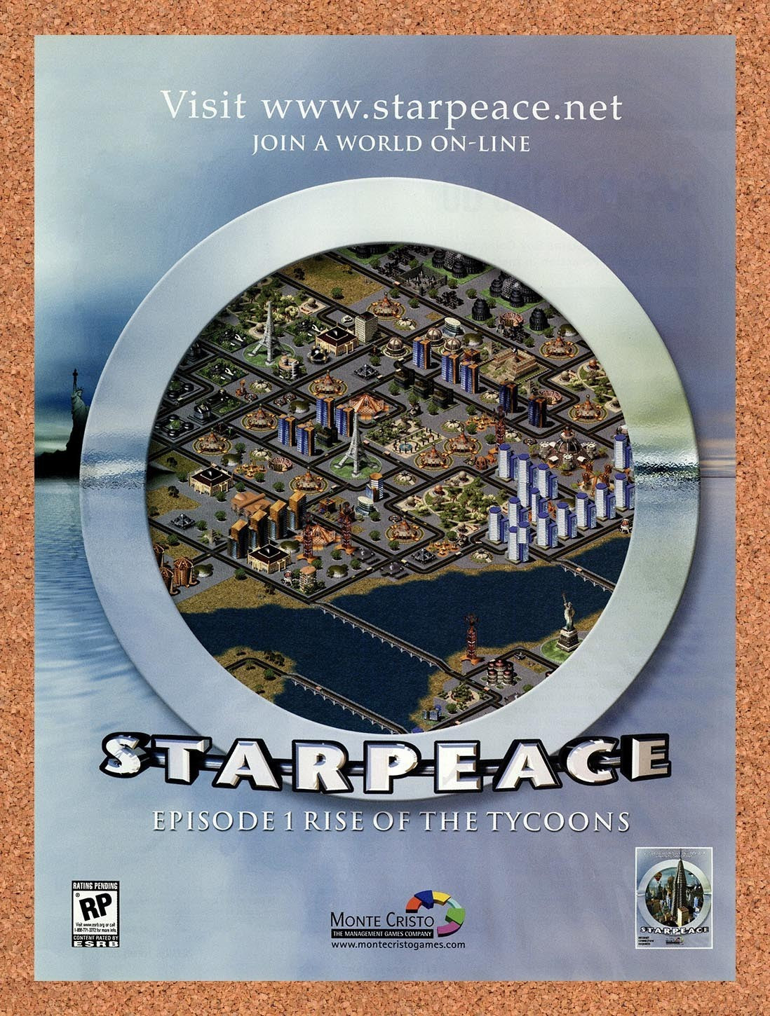 2001 StarPeace Episode 1 Rise Of The Tycoons PC Original Ad / Promo v1