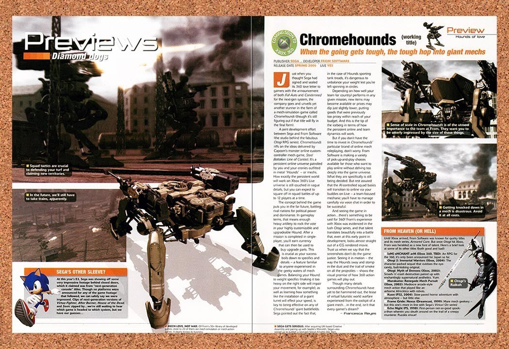 2005 Chromehounds Xbox Original Advertisement / Retro Promo vr1