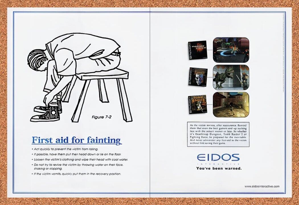 1997 Eidos PS1 Games Original Advertisement / Retro Wall Art v11
