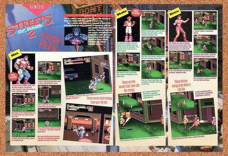 1993 Streets Of Rage 2 Genesis Original Advertisement / Retro Wall Art v1
