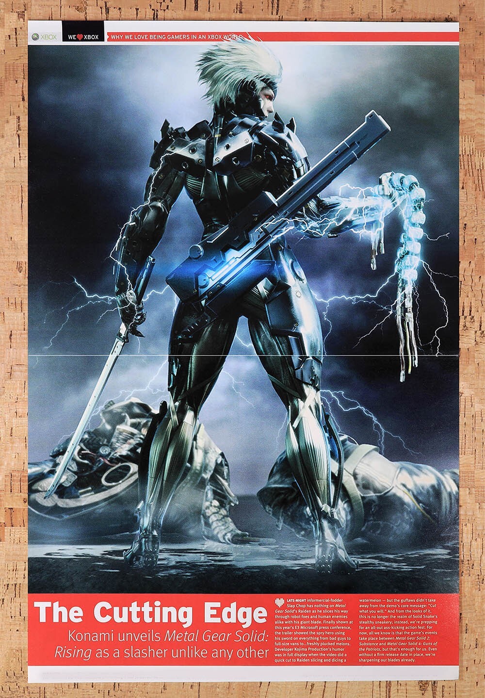 2010 Metal Gear Solid Revengeance Xbox 360 Original Ad / Retro Wall Art v6