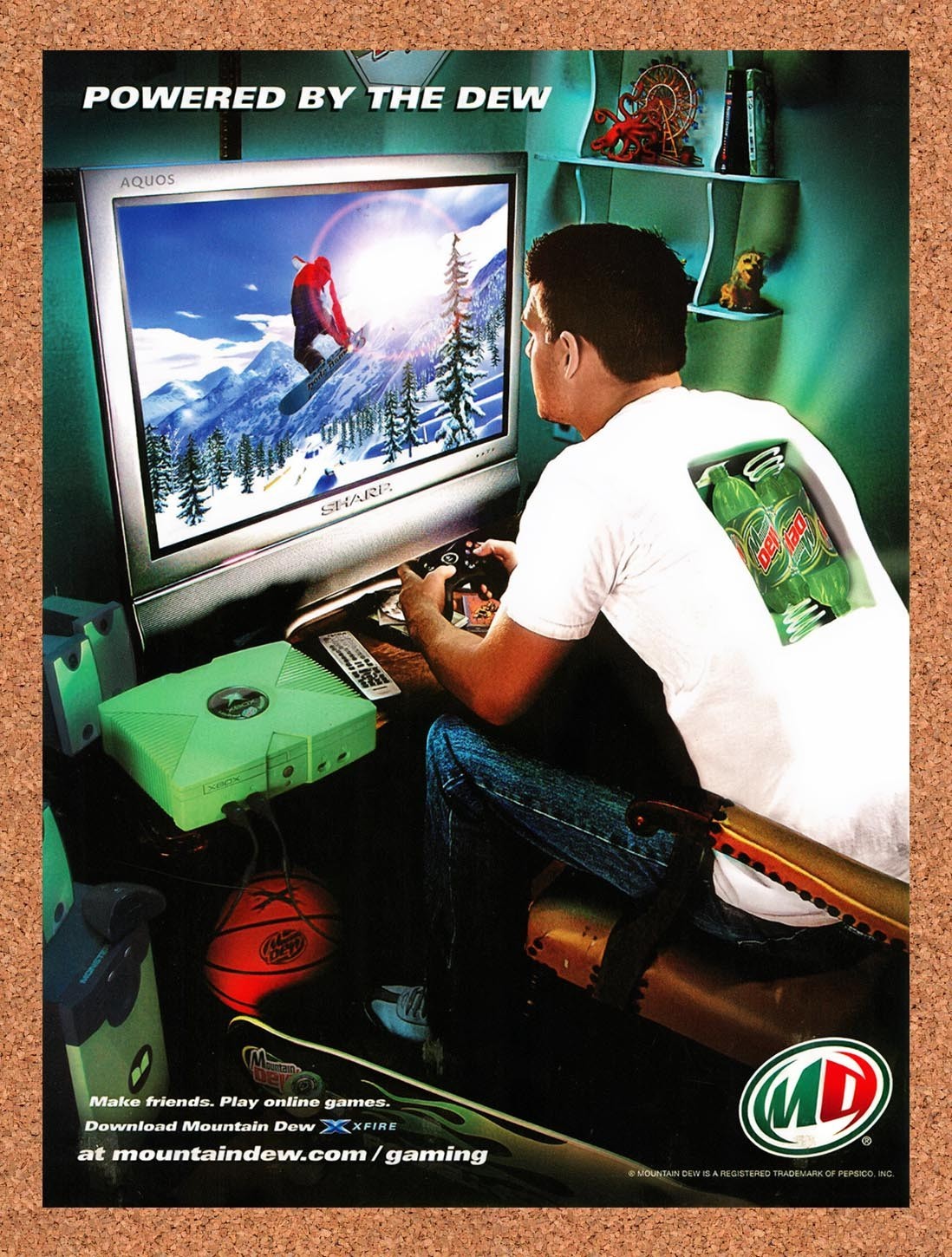2004 Mountain Dew Xbox Original Advertisement / Retro Promo v2