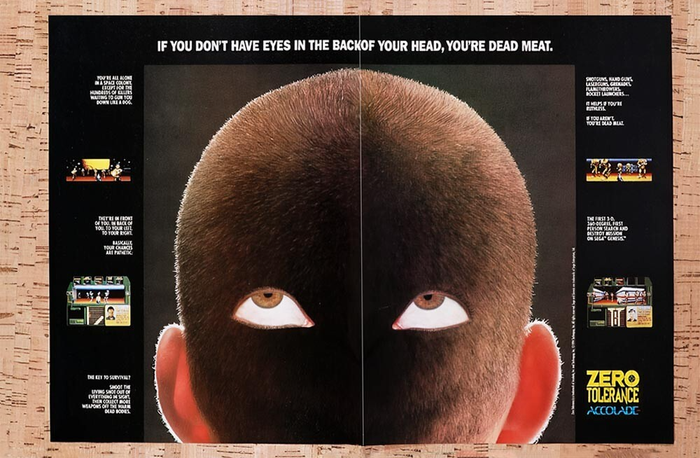 1994 Zero Tolerance Genesis Original Advertisement / Retro Wall Art v2