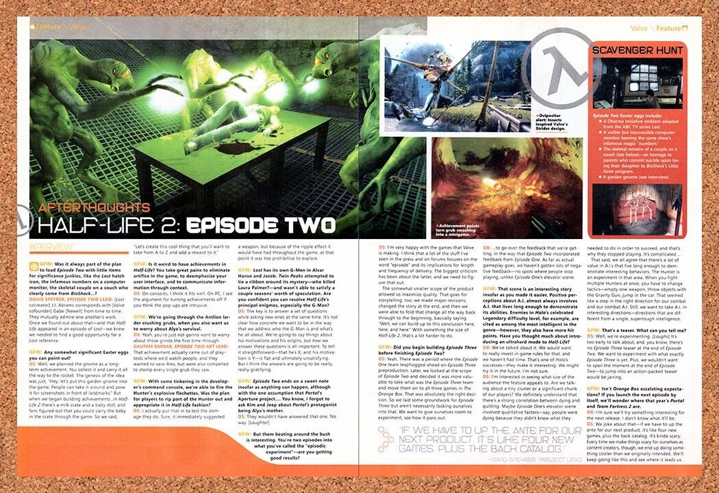 Half-Life 2 Episode 2 PC Original 2007 Vintage Ad - Video Game Review Art Promo