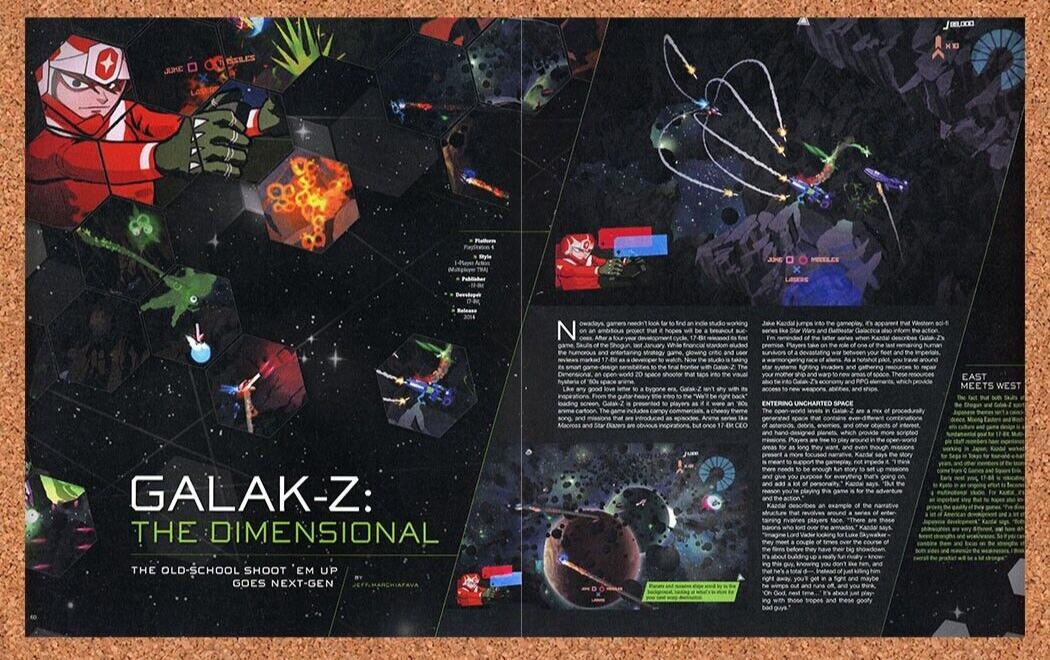Galak-Z PS4 Original 2012 Print Ad Authentic AI-Action Video Game Promo