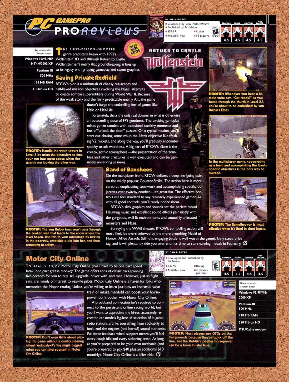 2002 Return To Castle Wolfenstein PC Original Advertisement / Retro Promo vr5