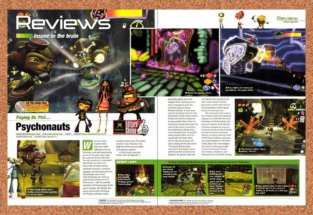 2005 Psychonauts Xbox Original Advertisement / Retro Promo vr3