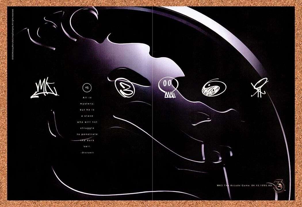 1995 Mortal Kombat 3 #5 Original Advertisement / Retro Wall Art v7