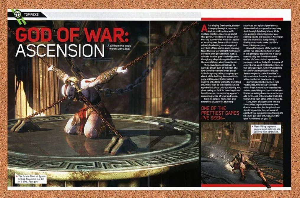 God Of War Ascension PS3 Original 2015 Ad Authentic Preview Video Game Promo