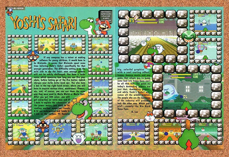 1993 Yoshis Safari SNES Original Advertisement / Retro Wall Art v1