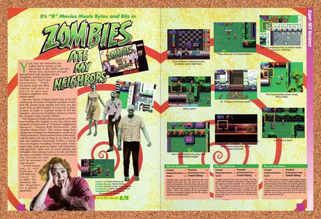 1993 Zombies Ate My Neighbors SNES Original Advertisement / Retro Wall Art v1