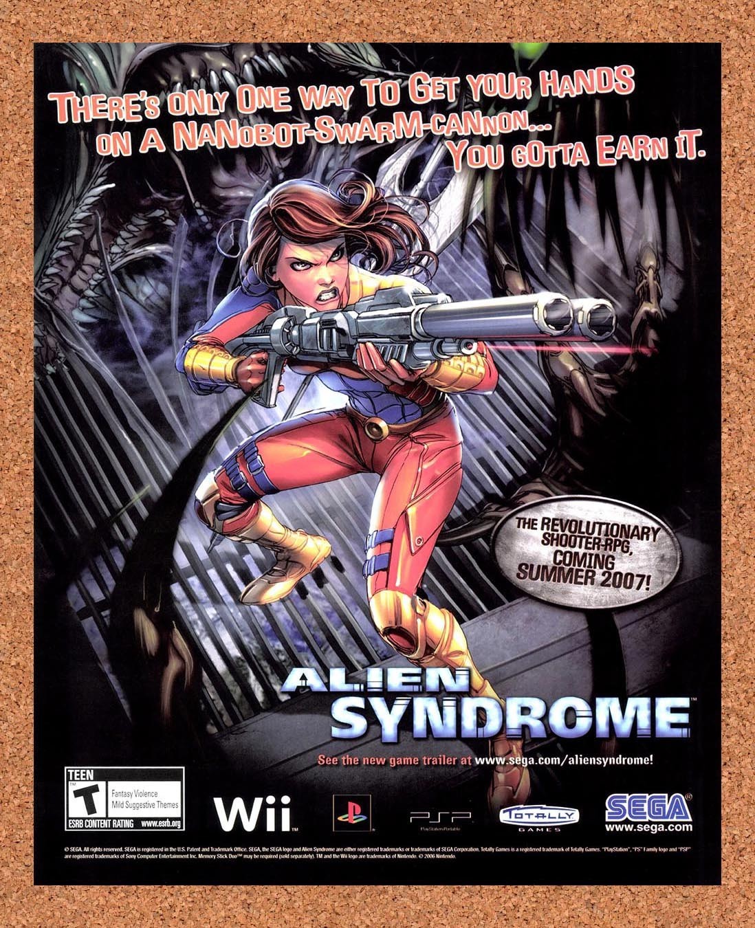 2007 Alien Syndrome Wii Original Advertisement / Retro Promo v2