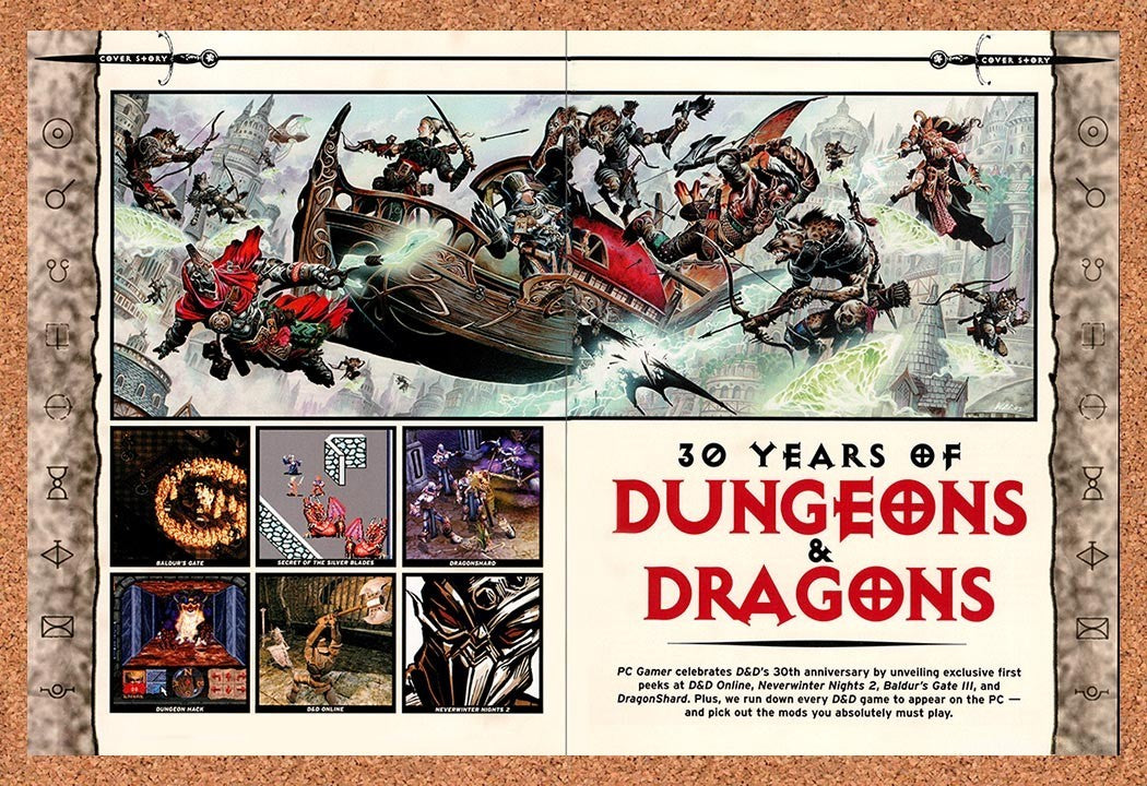 2004 Dungeons & Dragons 30th Anniversary PC Games Review Original Ad / Promo vr1