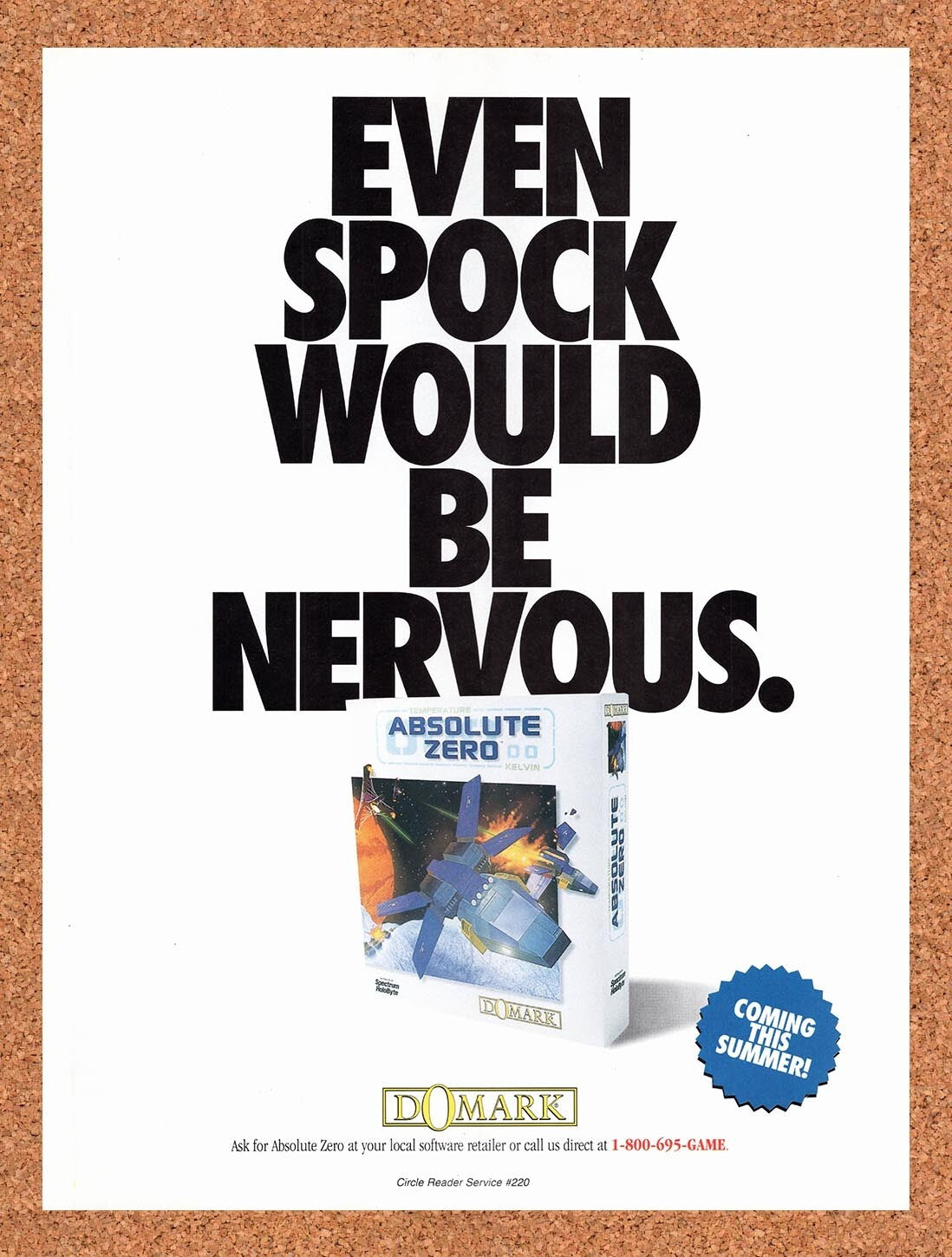 1995 Absolute Zero PC Original Advertisement / Retro Wall Art v1