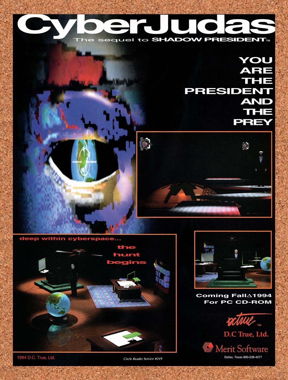 1994 CyberJudas PC Original Advertisement / Retro Promo v1