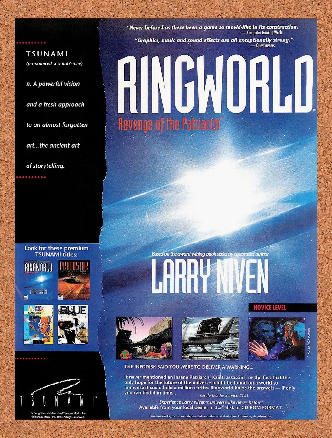 1994 Ringworld Revenge Of The Patriarch PC Original Advertisement / Promo