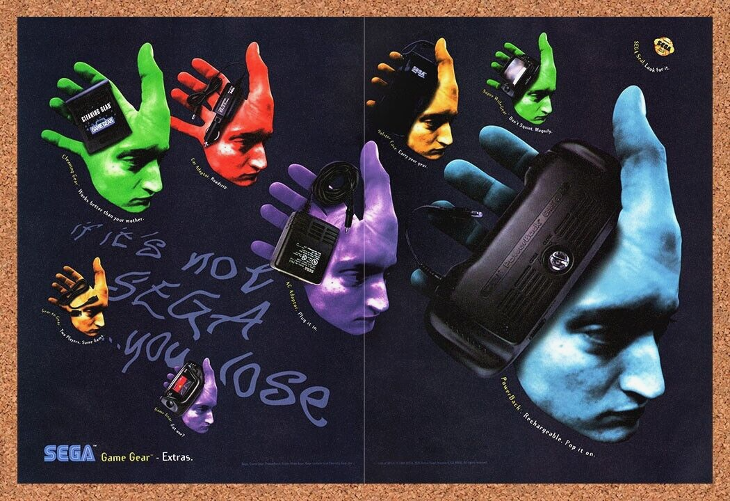 Sega Game Gear Original 1994 Print Ad Authentic Obscure Retro Video Game Promo