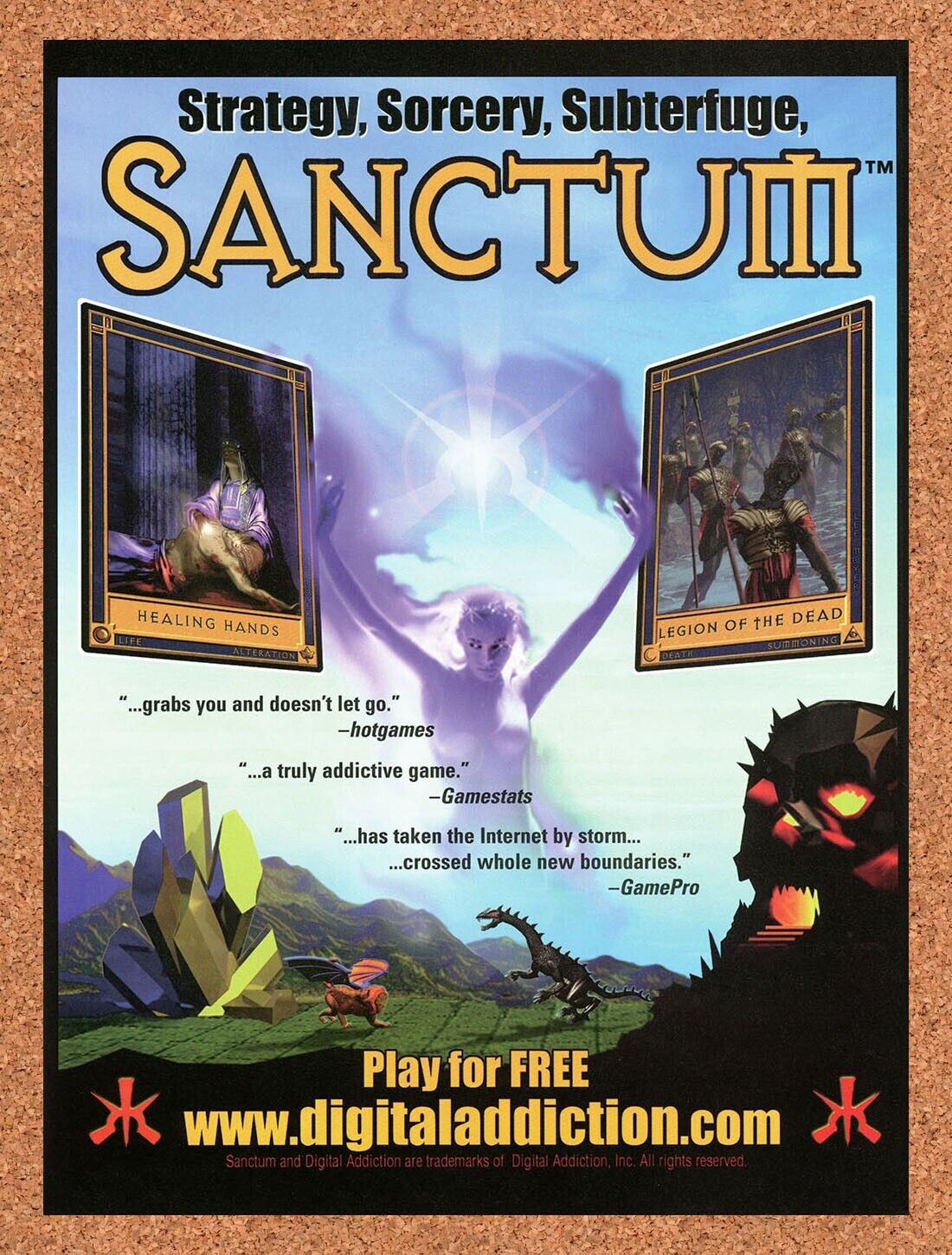 Sanctum PC Original 2000 Ad Authentic Retro Online FPS Video Game Promo