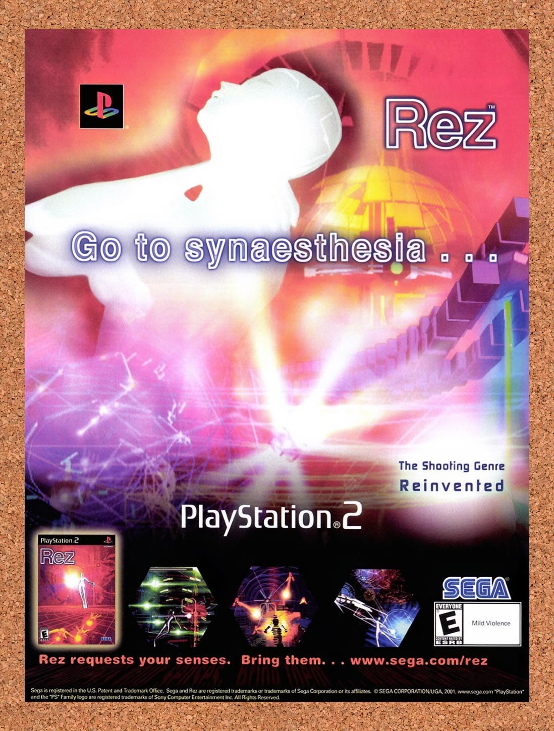 2002 REZ PS2 Original Advertisement / Retro Promo v1