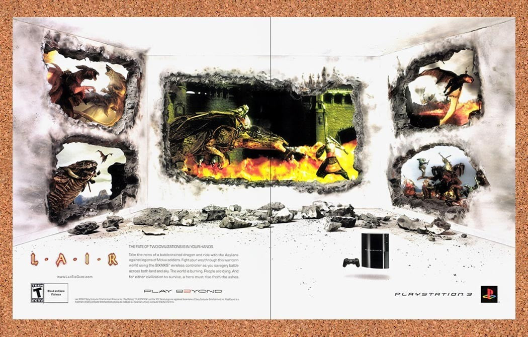 2007 LAIR PS3 Original Advertisement / Retro Promo v1