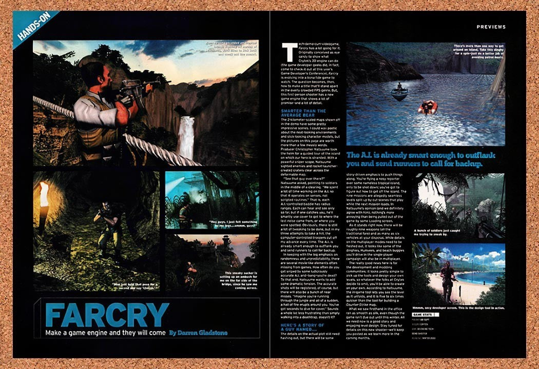 2003 Far Cry PC Original Advertisement / Retro Promo vr1