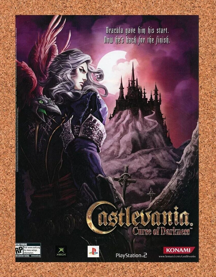 Castlevania Curse of Darkness PS2 Original 2006 Ad Konami Video Game Promo