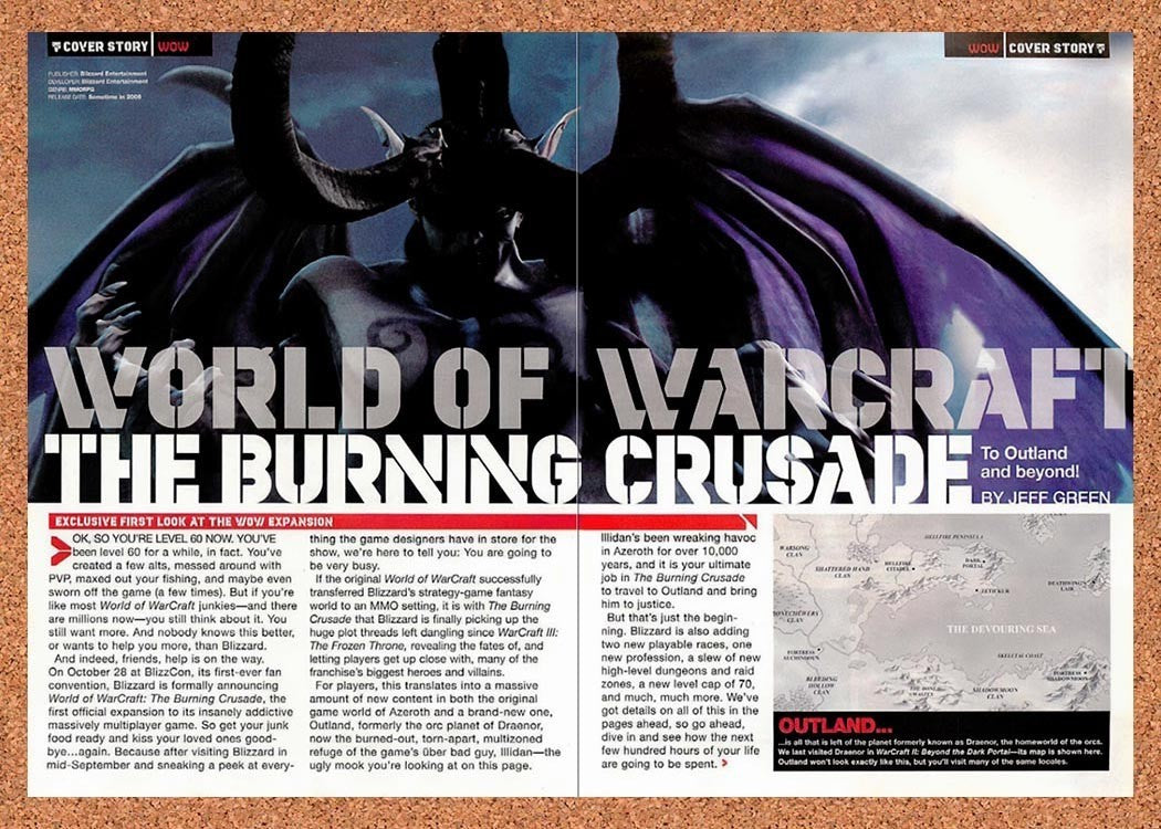 2005 World Of WarCraft Burning Crusade PC Original Ad / Promo vr12