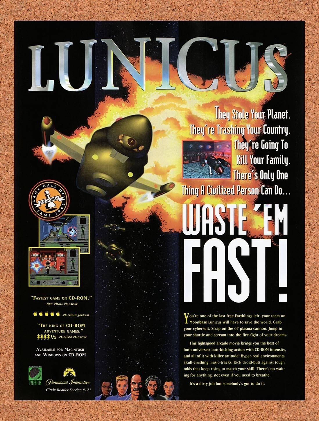 1994 Lunicus PC Original Advertisement / Retro Promo v1