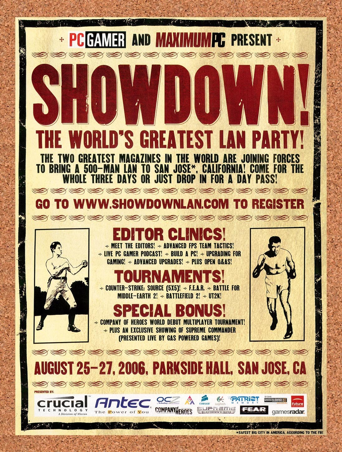 2006 Showdown Lan PC Gamer Original Advertisement / Retro Promo v4
