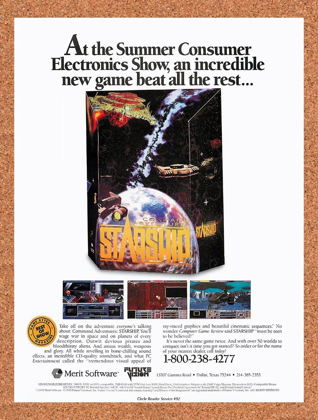 1994 Command Adventures Starship PC Original Advertisement / Retro Promo v1