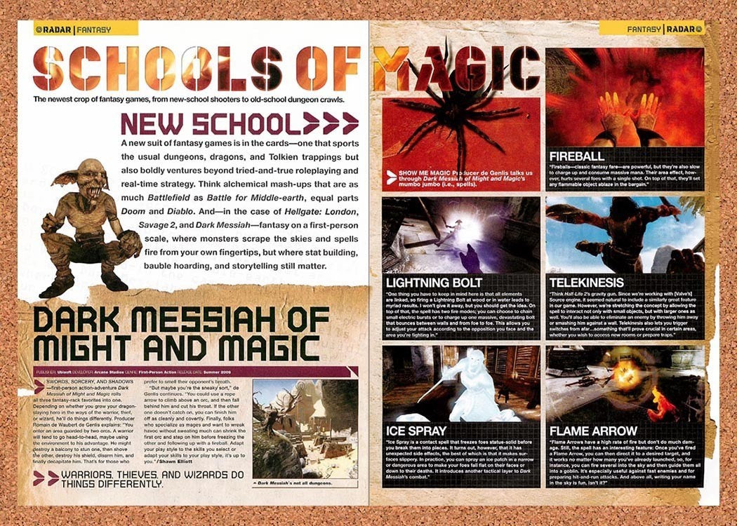 2005 Might and Magic Dark Messiah Schools Of Magic Original Ad / Promo vr3