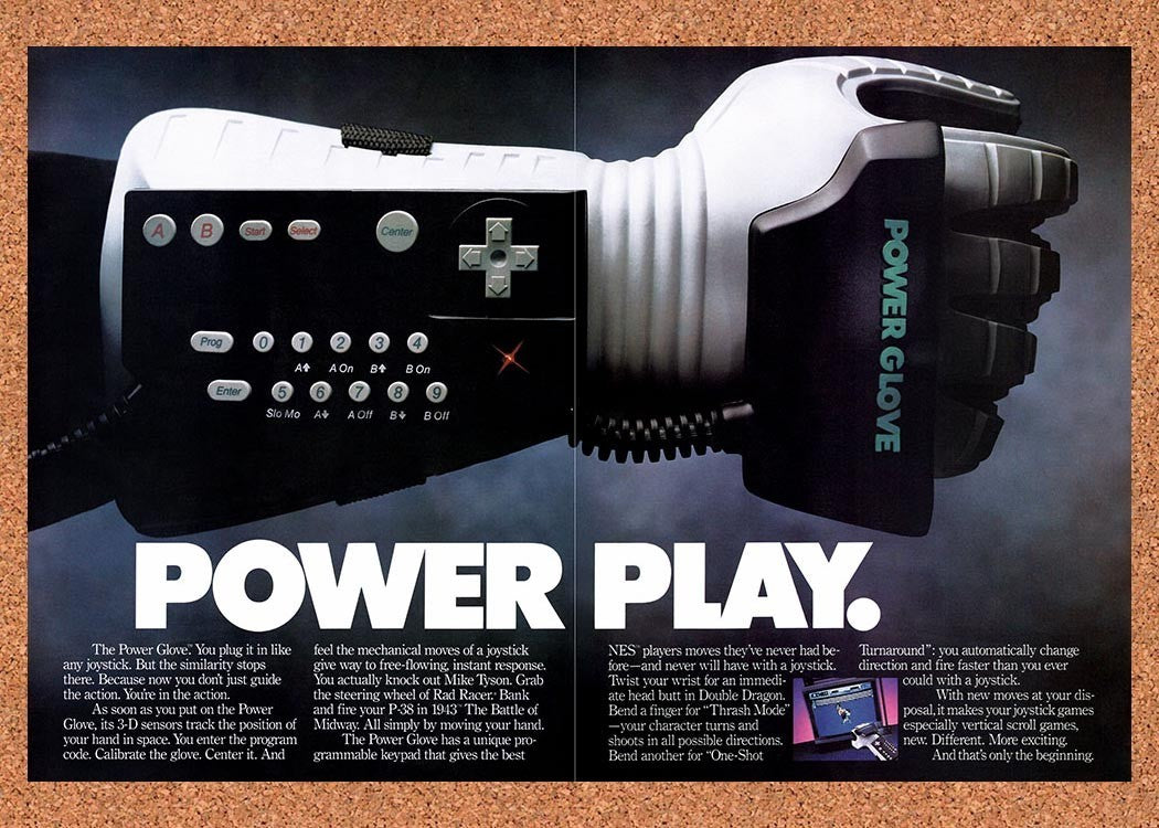 1989 Nintendo Power Glove NES Original Advertisement / Retro Promo v5