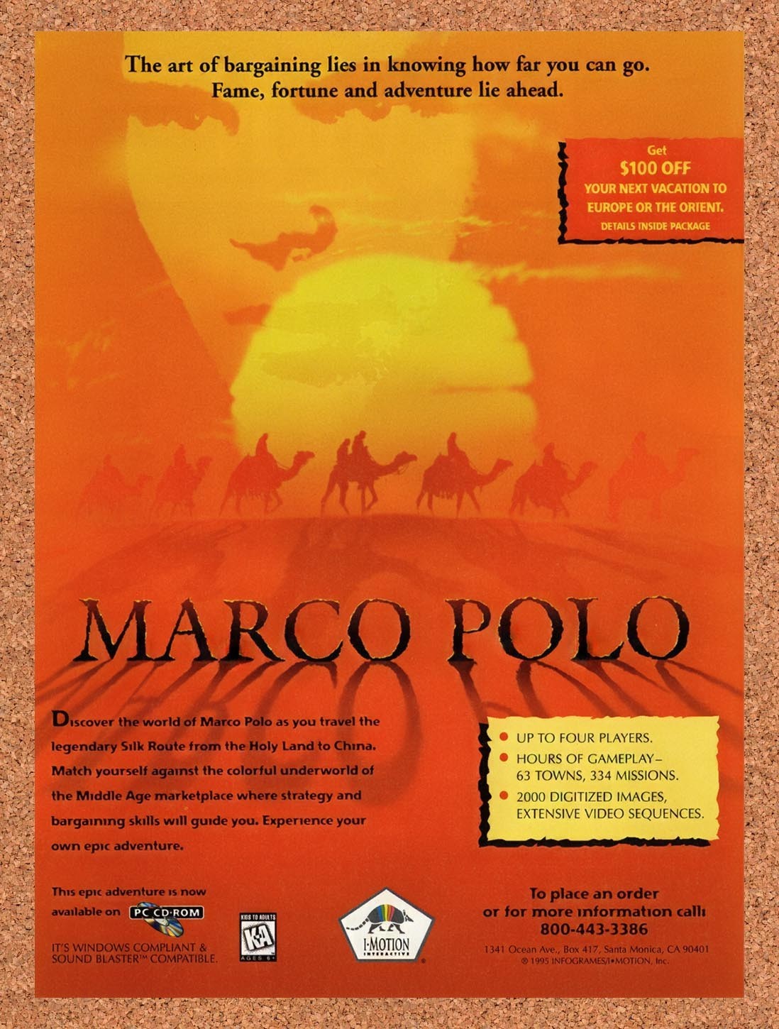 1994 Marco Polo PC Original Advertisement / Retro Promo v1