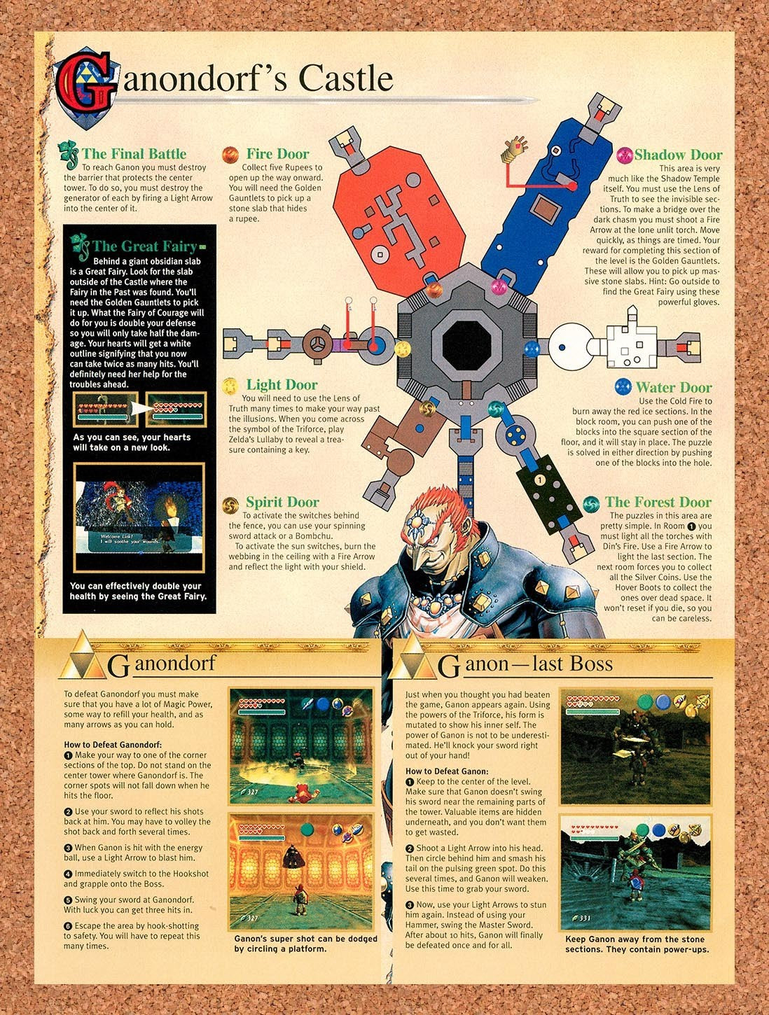1999 Zelda Ocarina Of Time Ganondorfs Castle Original Advertisement / Promo vr11