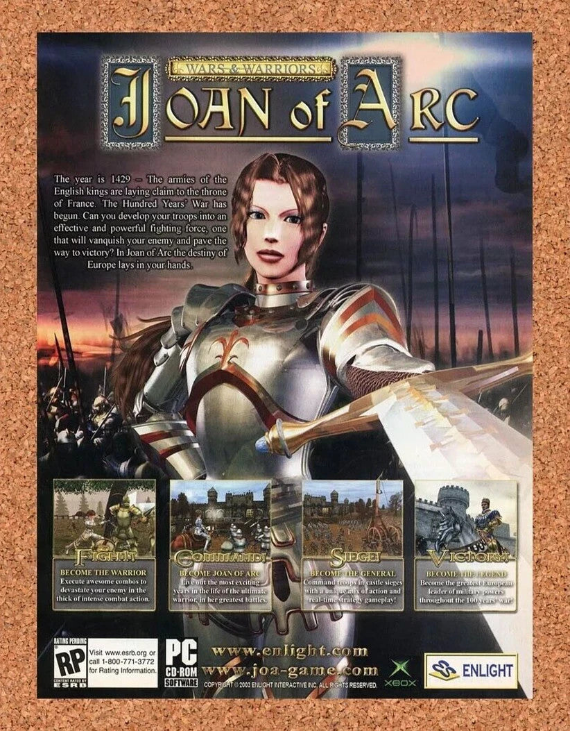 2004 Wars And Warriors Joan Of Arc PC Original Advertisement / Retro Promo v1
