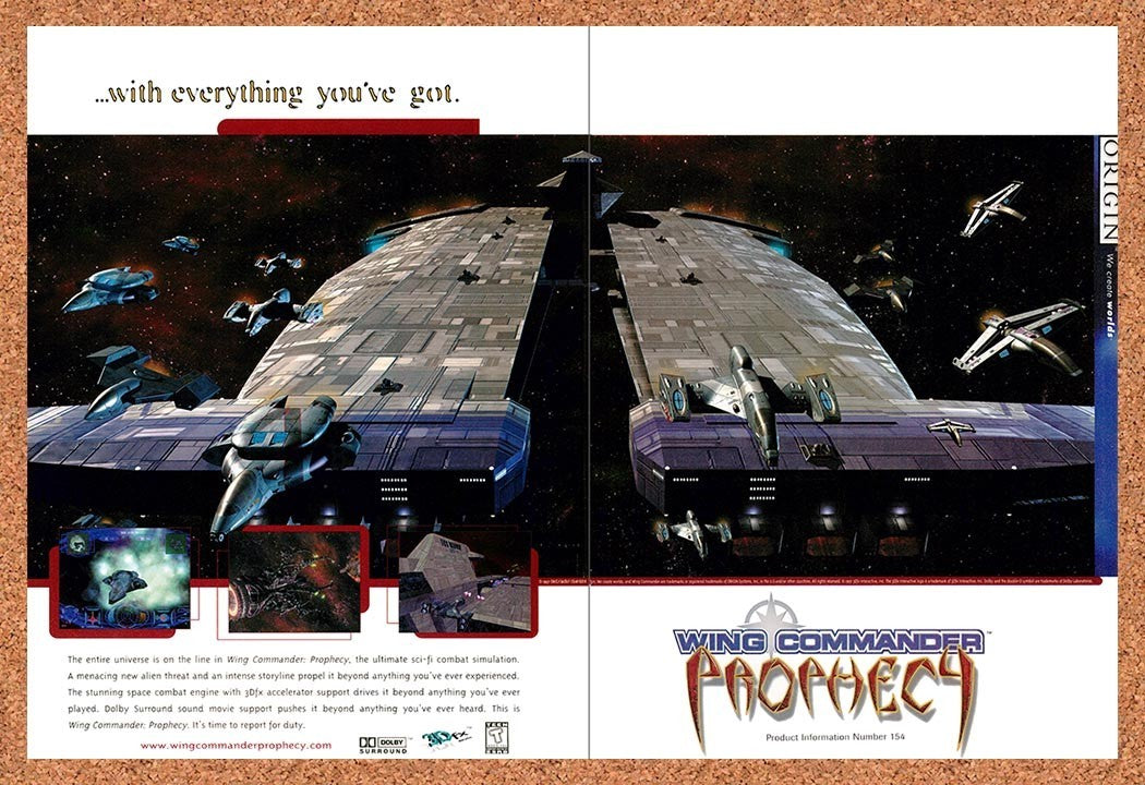 1997 Wing Commander Prophecy PC Original Advertisement / Retro Promo v3