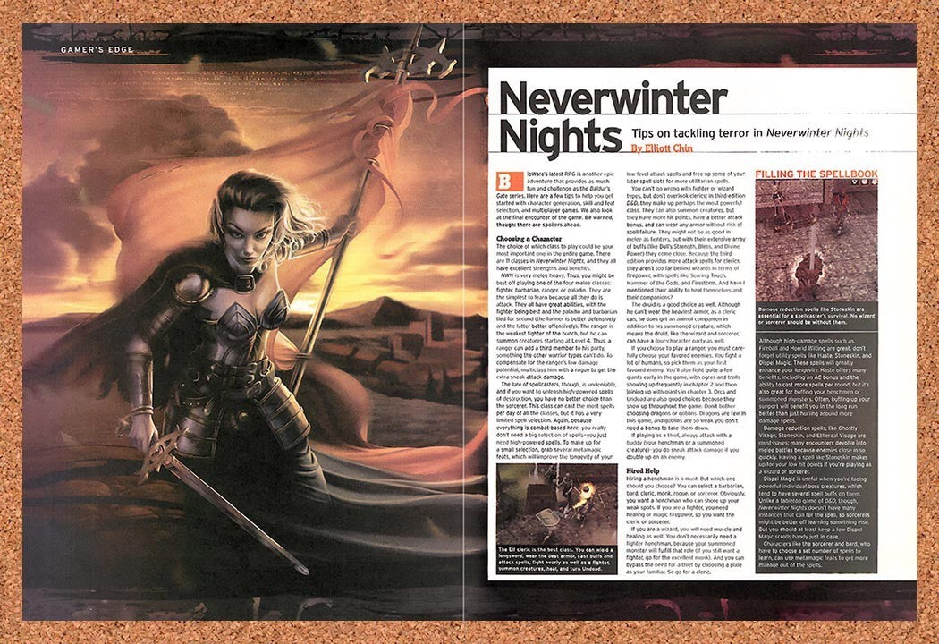 2002 Neverwinter Nights PC Original Advertisement / Retro Promo vr6
