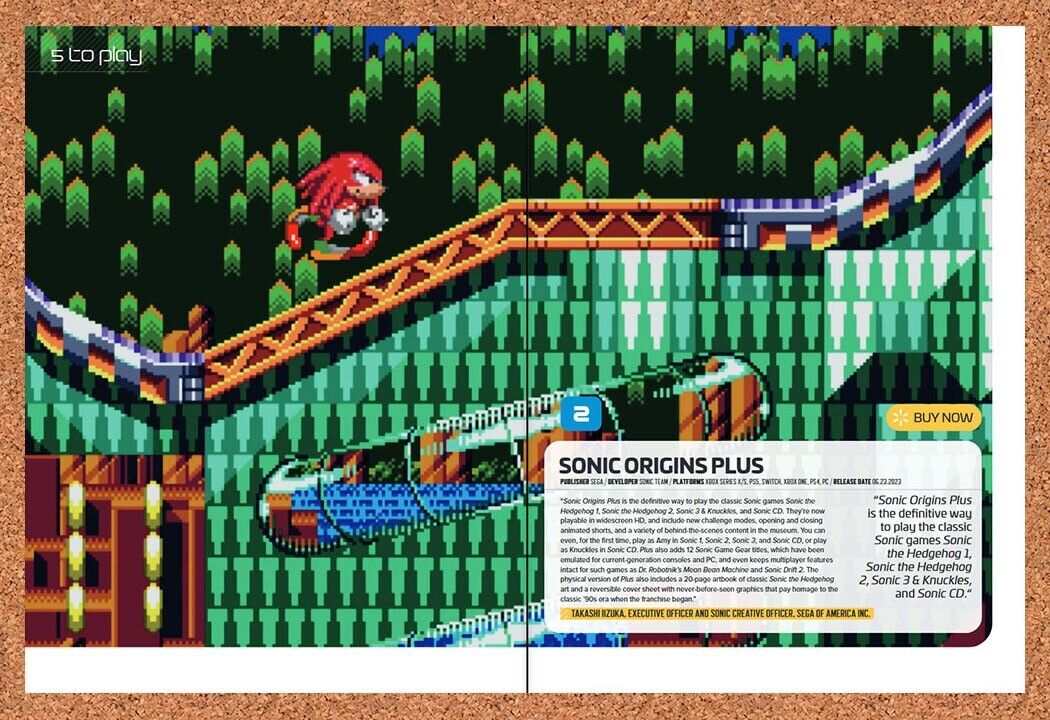 Sonic Origins Plus Switch Original 2023 Ad - Video Game Review Display Promo