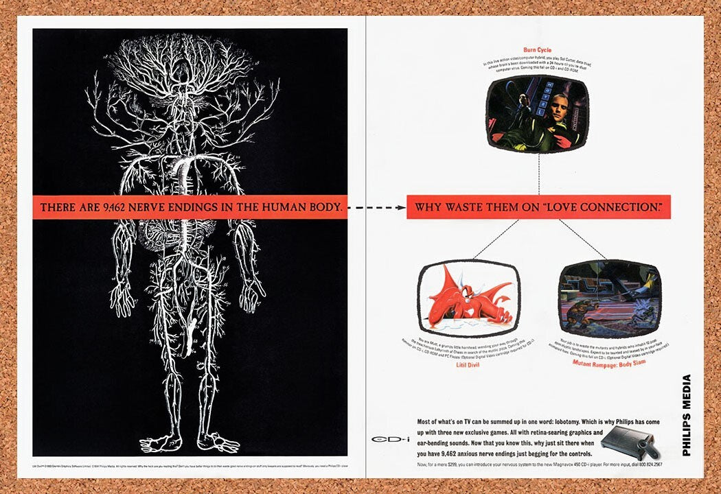 1990 Philips CD-I Console Original Advertisement / Retro Promo v1