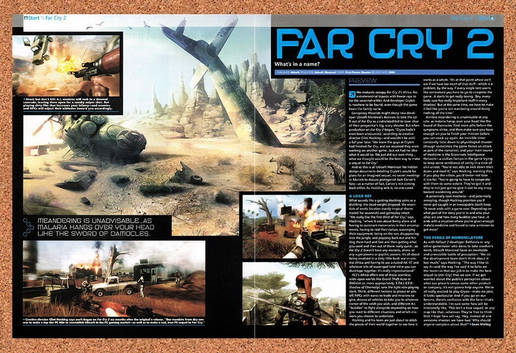 2007 Far Cry 2 PC Original Advertisement / Retro Promo vr1