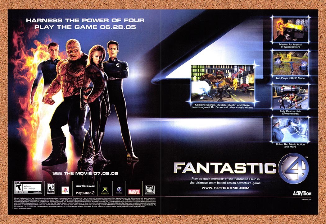 2005 Fantastic 4 PC Original Advertisement / Retro Promo v1