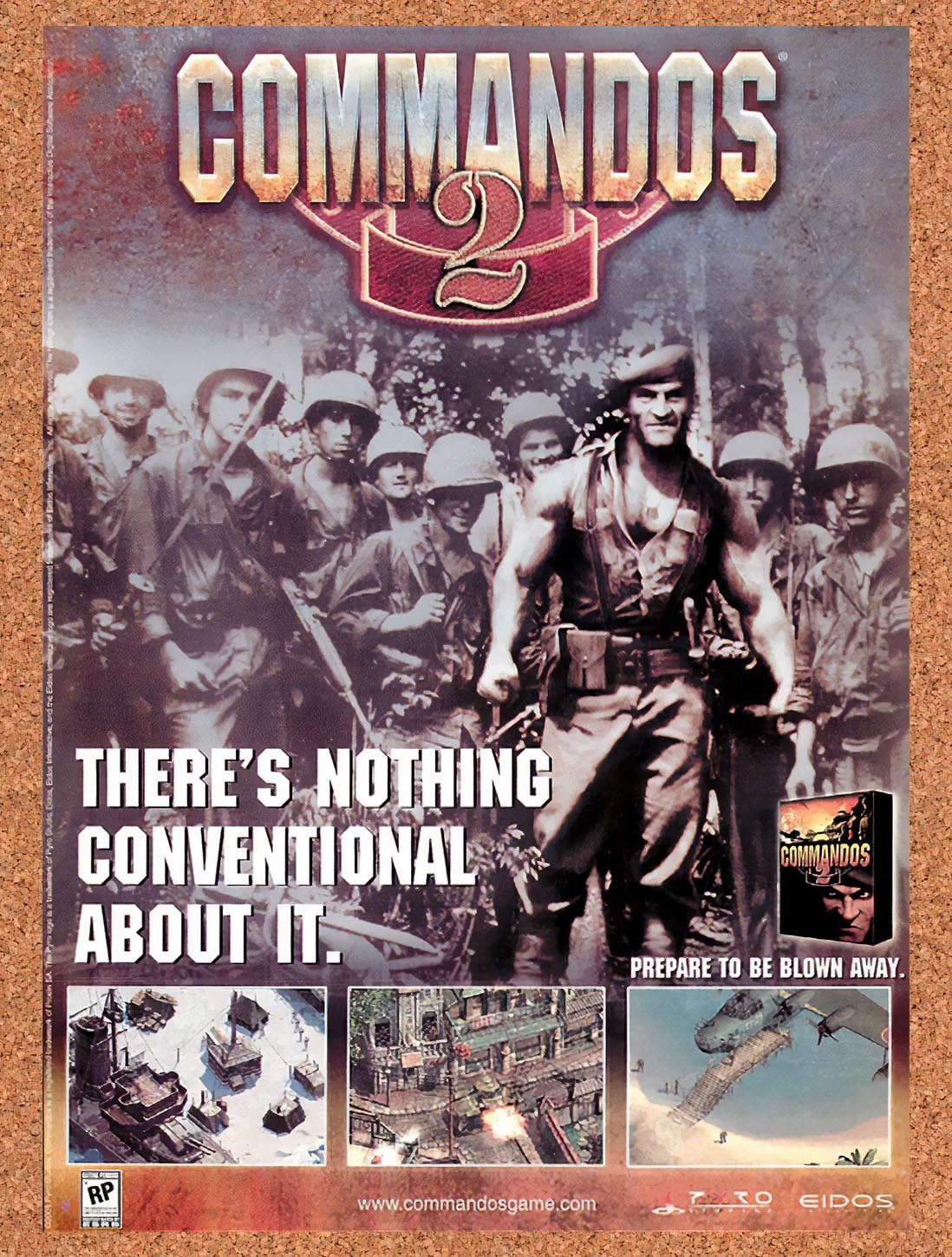 2001 Commandos 2 PC Original Advertisement / Retro Promo v2