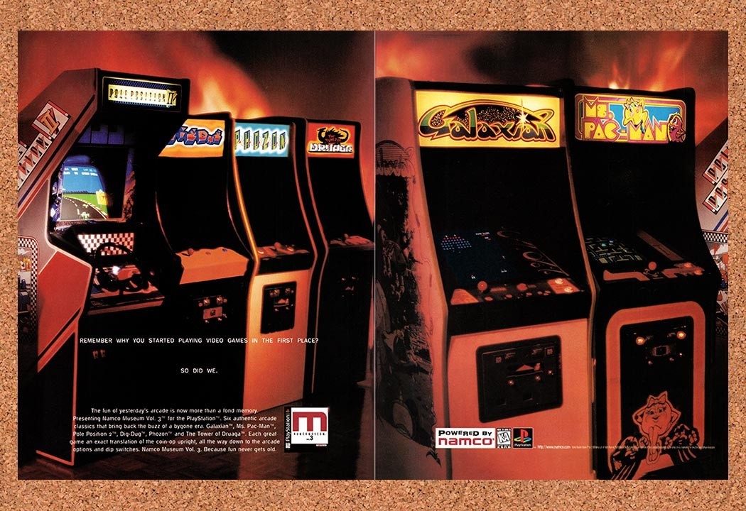 1997 Namco Museum Vol 3 PS1 Original Advertisement / Retro Promo v1