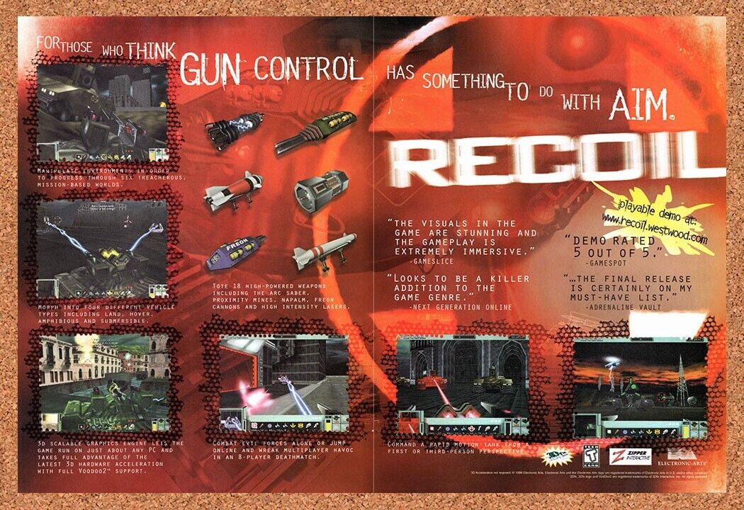 1998 Recoil PC Original Advertisement / Retro Wall Art v1