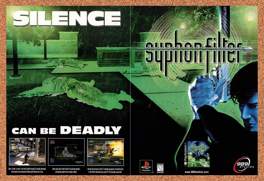 1999 Syphon Filter PS1 Original Advertisement / Retro Promo v1