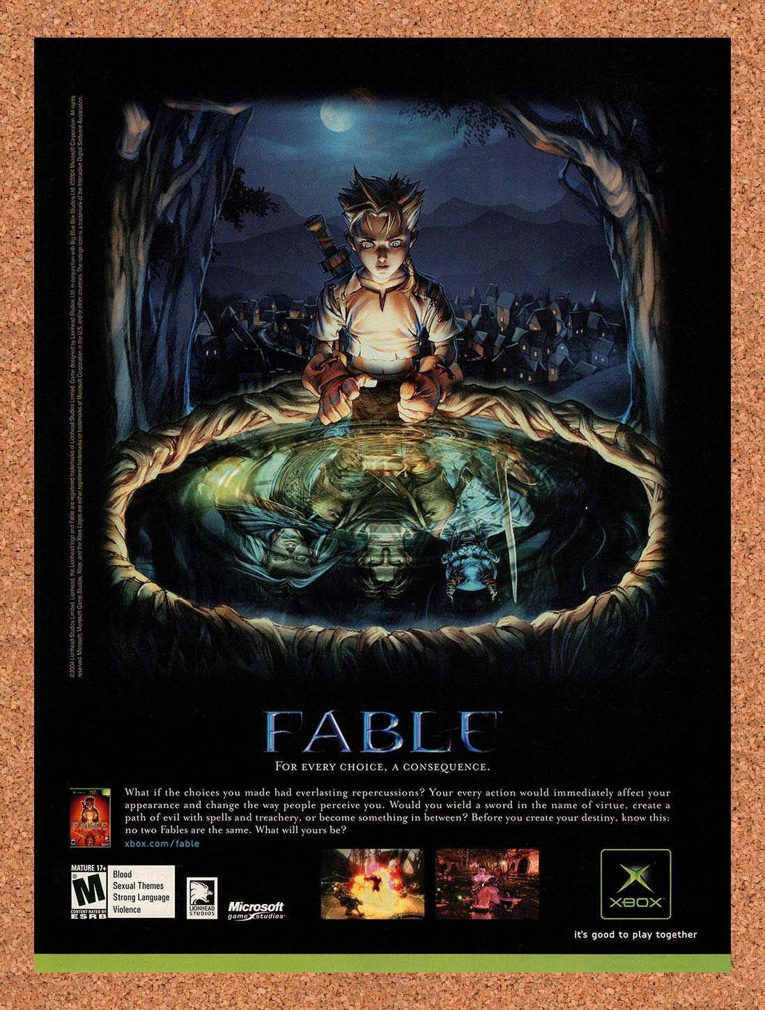 2004 Fable Xbox Original Advertisement / Retro Promo v2