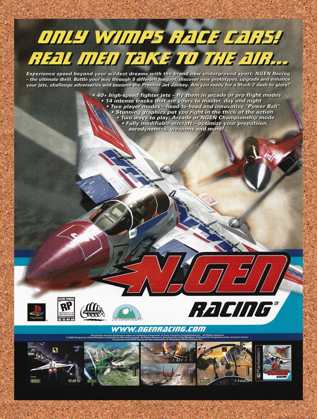 2000 NGen Racing PS1 Original Advertisement / Retro Promo v1