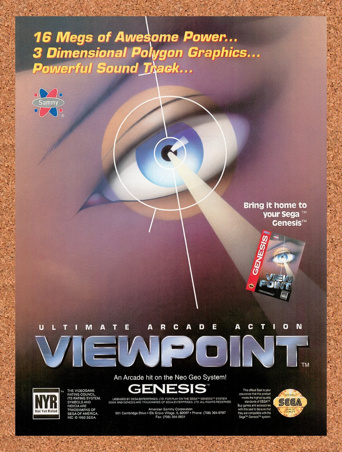1994 Viewpoint Genesis Original Advertisement / Retro Wall Art v1