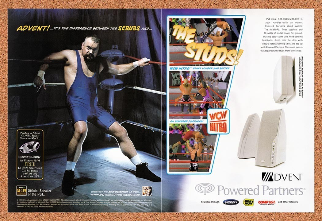 1999 WCW Nitro Advent Original Advertisement / Retro Promo v4