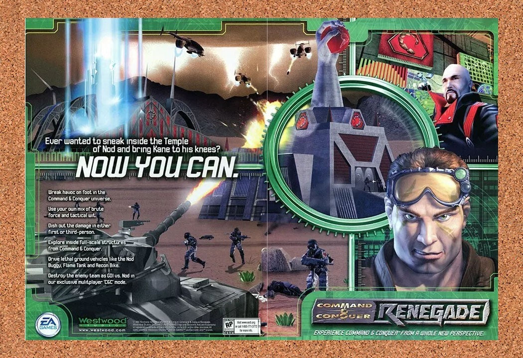 2002 Command & Conquer Renegade PC Original Advertisement / Retro Promo v3